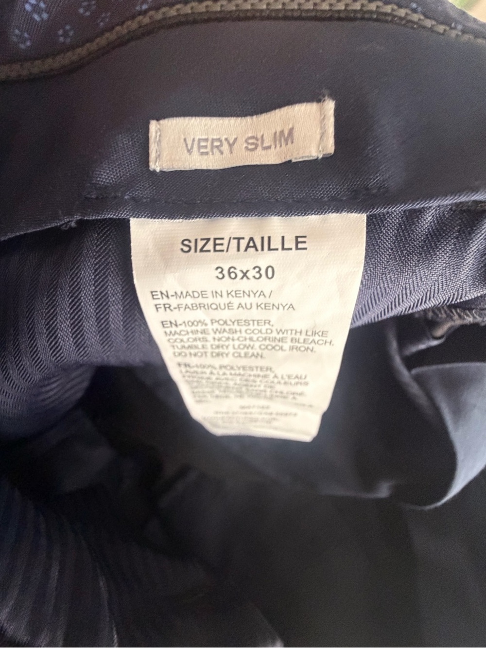 Very Slim Dark Navy Pants - Size 36x30